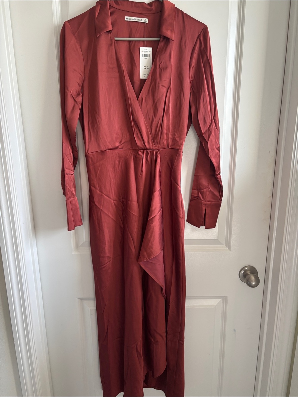 Abercrombie & Fitch Rust Wrap Maxi Dress